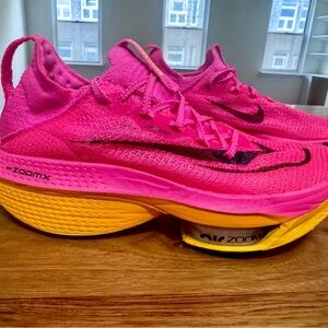 Nike ZoomX Women's Athletic Shoes - Pink and Yellow